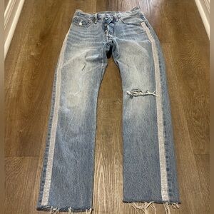 Women’s Bejeweled Stripe LEVI Jeans. In perfect condition, only worn once.